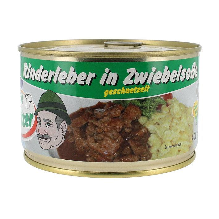 Rinderleber in Zwiebelsoße geschnetzelt