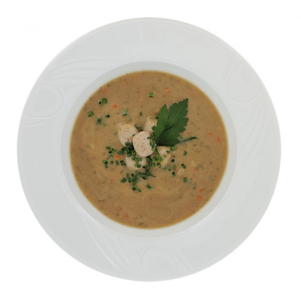 Grünkernsuppe mit Markklößchen